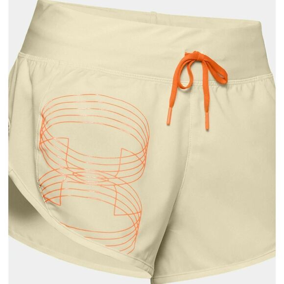 Under Armour 1351186-014 Women's Size Small Yellow UA Speedpocket Graphic Shorts - Picture 4 of 6